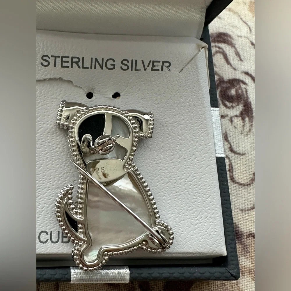 925 silver dog brooch - Picture 2 of 3